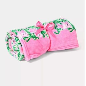 NWT Lilly Pulitzer Paradise Blanket in Pink Quartz N Bows